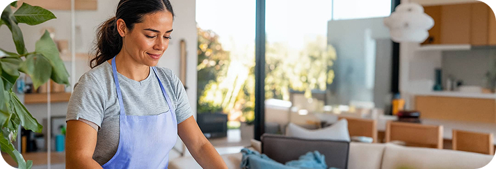 Professional cleaning staff